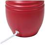 Simple Designs 12.5" Chic Glow Mini Jar Table Lamp w Fabric Shade, Red