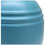 Simple Designs 12.5" Chic Glow Mini Jar Table Lamp w Fabric Shade, Teal