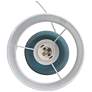 Simple Designs 12.5" Chic Glow Mini Jar Table Lamp w Fabric Shade, Teal