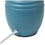 Simple Designs 12.5" Chic Glow Mini Jar Table Lamp w Fabric Shade, Teal