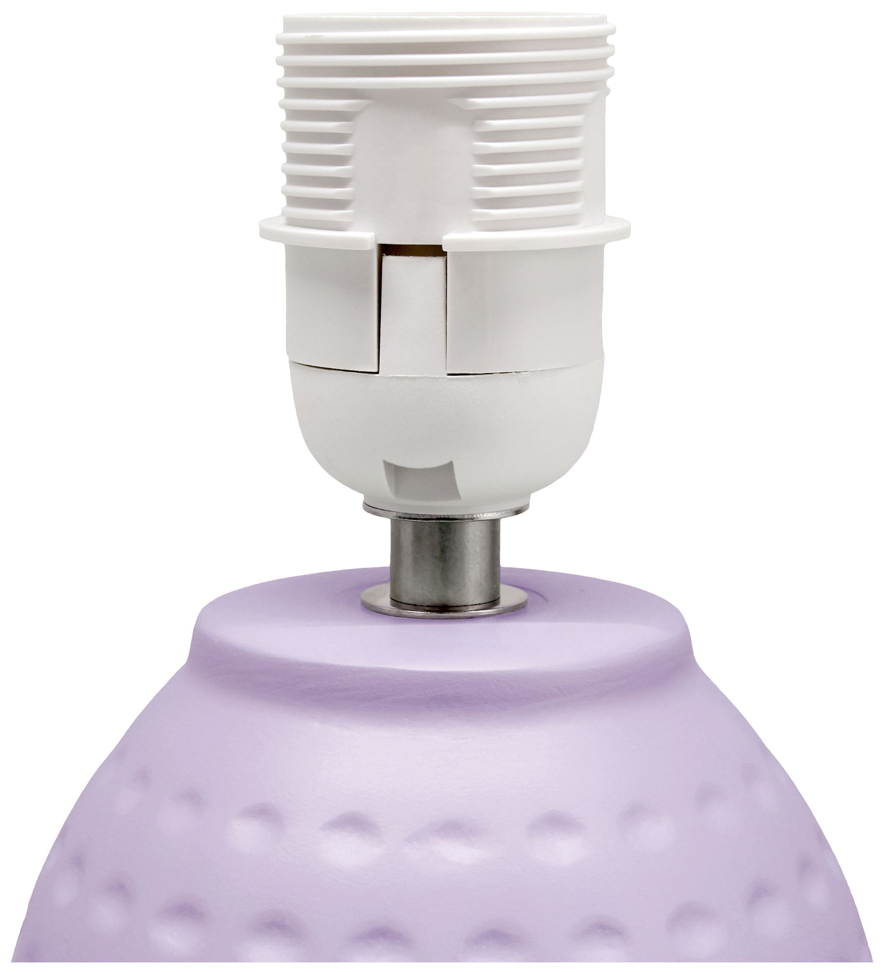 Simple Designs 12.5" Chic Glow Petite Dimpled Ceramic Table Lamp, Lavender