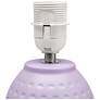 Simple Designs 12.5" Chic Glow Petite Dimpled Ceramic Table Lamp, Lavender