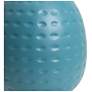 Simple Designs 12.5" Chic Glow Petite Dimpled Ceramic Table Lamp, Teal
