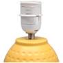 Simple Designs 12.5" Chic Glow Petite Dimpled Ceramic Table Lamp, Yellow