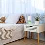 6_Simple Designs 12.5" Chic Glow Petite Dimpled Ceramic Tble Lamp, Lime Green more views