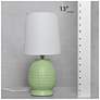 7_Simple Designs 12.5" Chic Glow Petite Dimpled Ceramic Tble Lamp, Lime Green more views