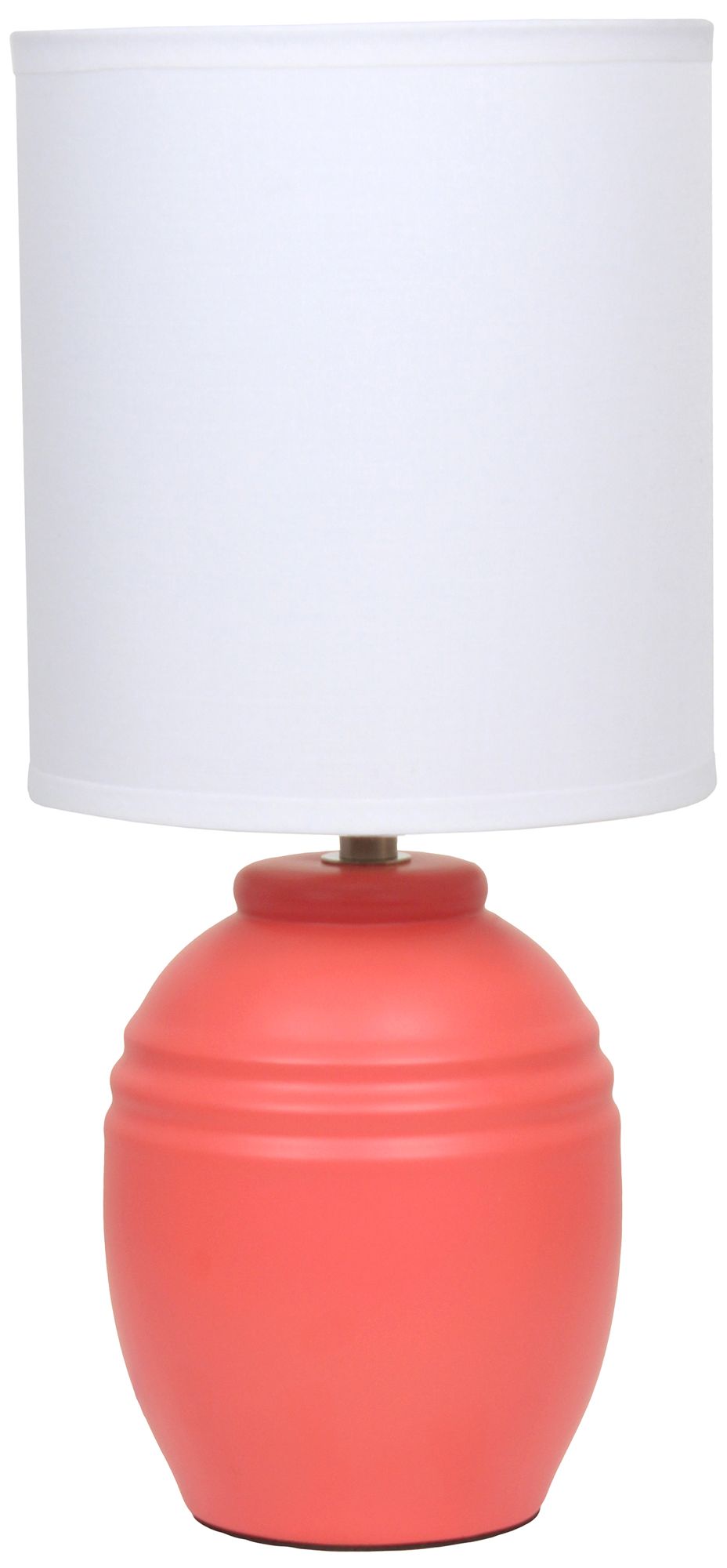 Image 2 Simple Designs 12.5" Mini Classic Jar Table Lamp w Fabric Shade,, Orange more views