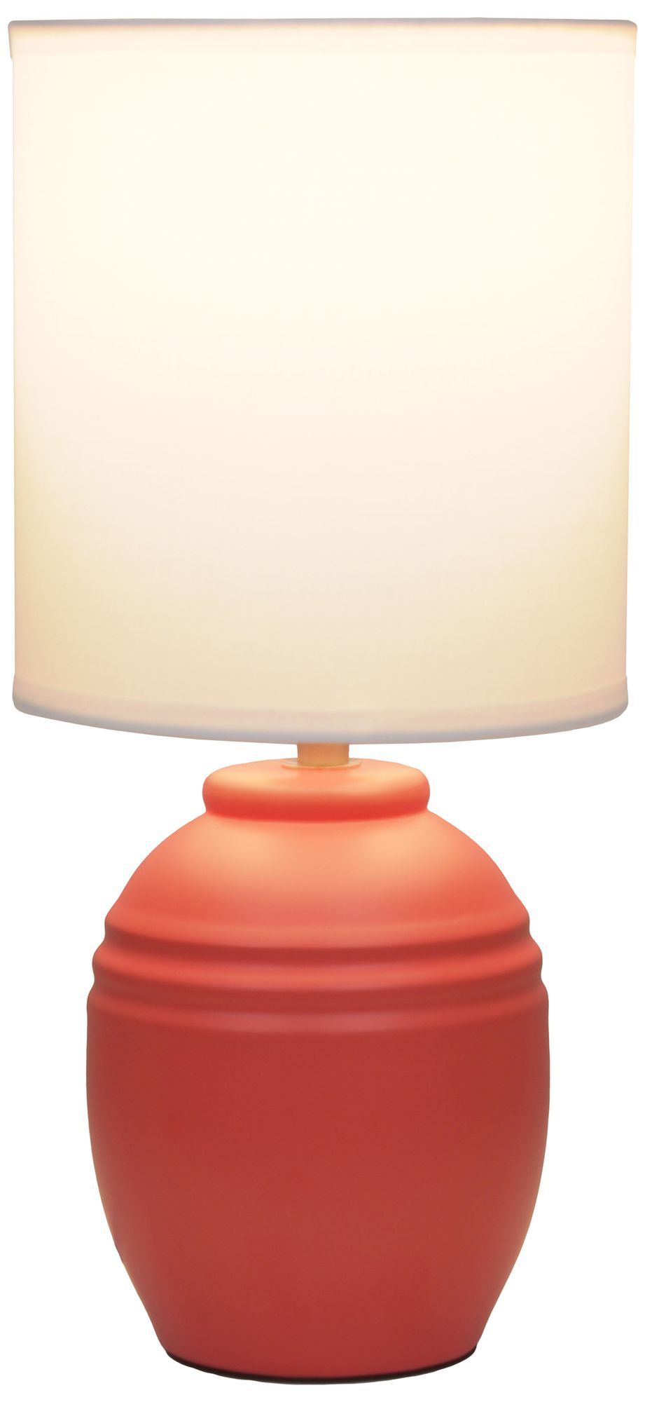Image 3 Simple Designs 12.5" Mini Classic Jar Table Lamp w Fabric Shade,, Orange more views