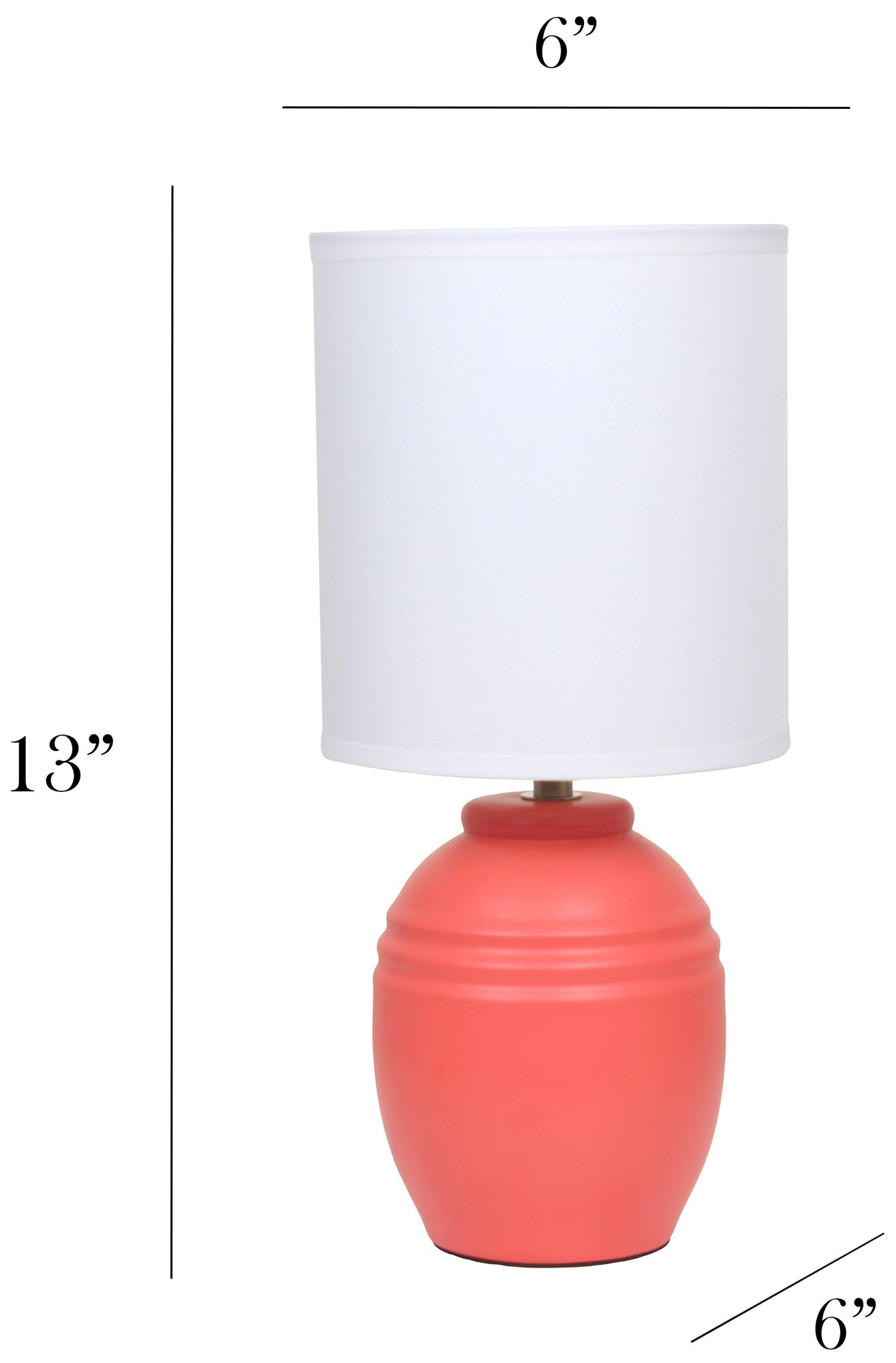 Image 4 Simple Designs 12.5" Mini Classic Jar Table Lamp w Fabric Shade,, Orange more views