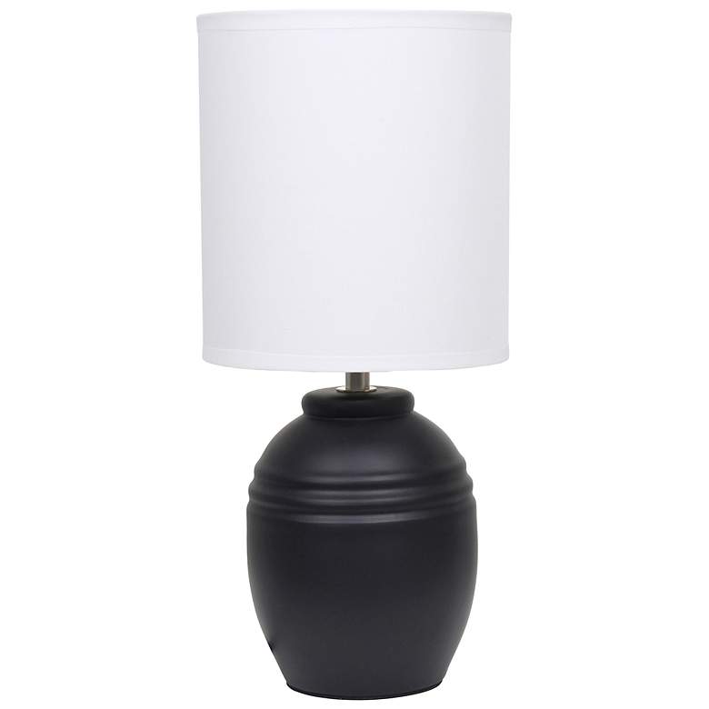 Image 2 Simple Designs 12.5" Mini Classic Jar Table Lamp w Fbc Shade, Black more views