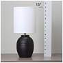 7_Simple Designs 12.5" Mini Classic Jar Table Lamp w Fbc Shade, Black more views