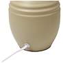 Simple Designs 12.5" Mini Classic Jar Table Lamp w Fbc Shade, Khaki