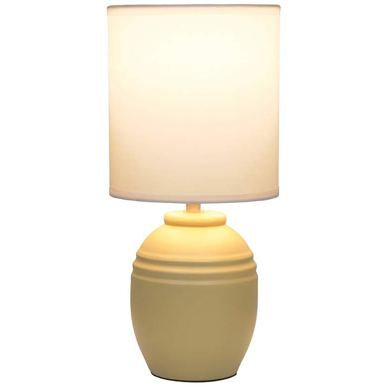 Image 3 Simple Designs 12.5" Mini Classic Jar Table Lamp w Fbc Shade, Khaki more views