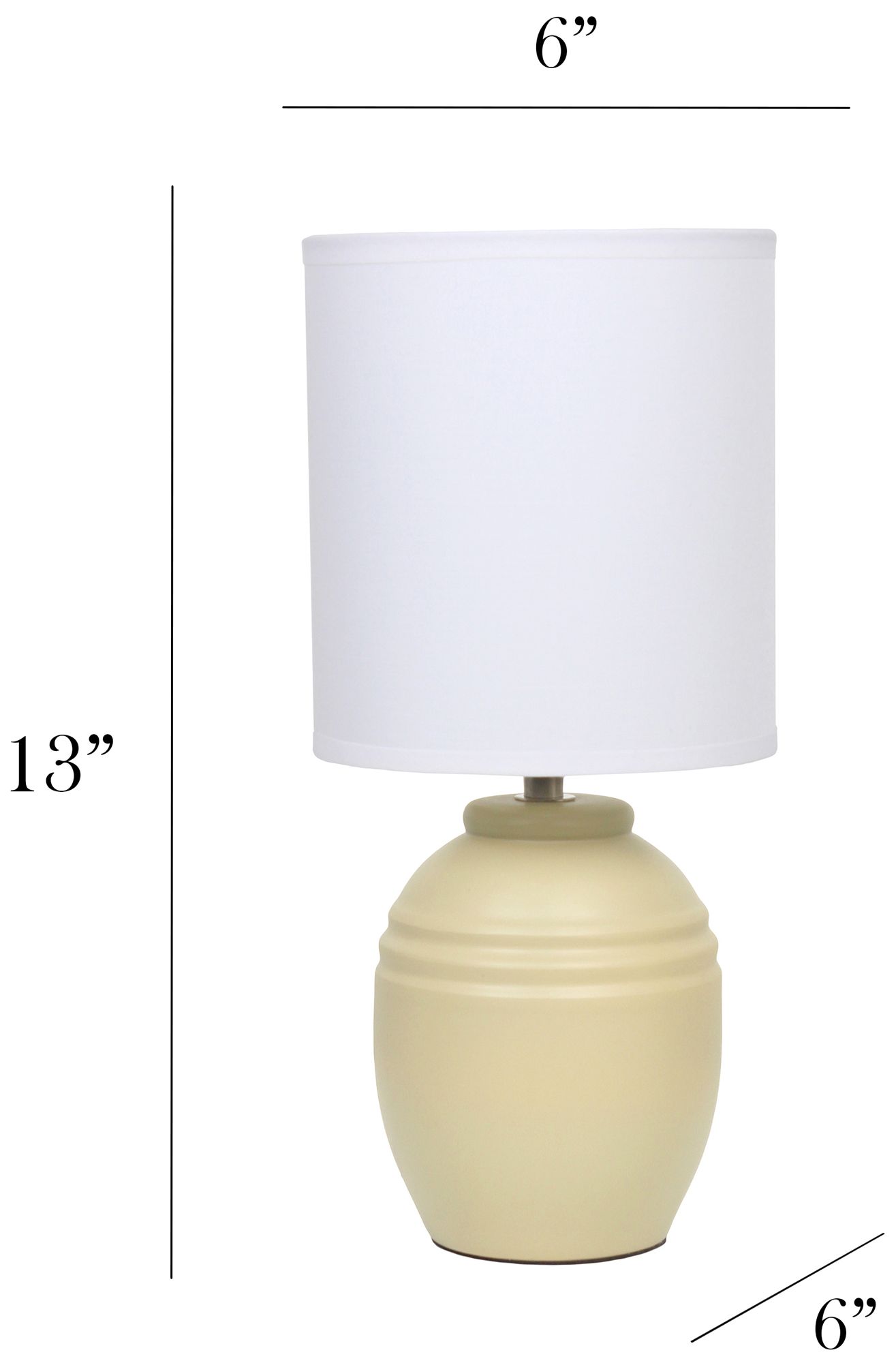 Image 4 Simple Designs 12.5" Mini Classic Jar Table Lamp w Fbc Shade, Khaki more views