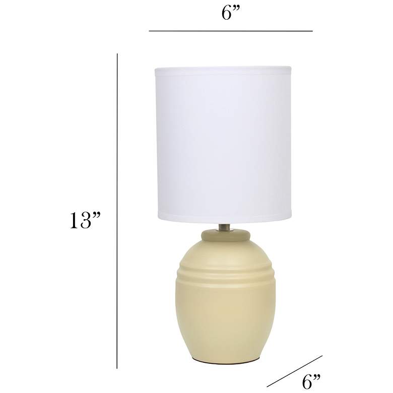 Image 4 Simple Designs 12.5" Mini Classic Jar Table Lamp w Fbc Shade, Khaki more views
