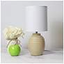 5_Simple Designs 12.5" Mini Classic Jar Table Lamp w Fbc Shade, Khaki more views