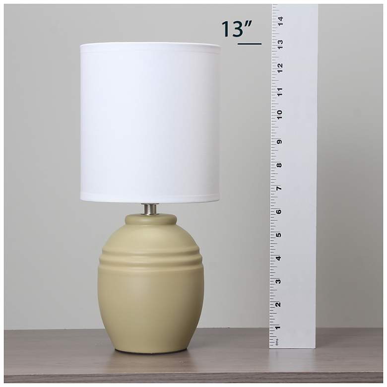 Image 7 Simple Designs 12.5" Mini Classic Jar Table Lamp w Fbc Shade, Khaki more views