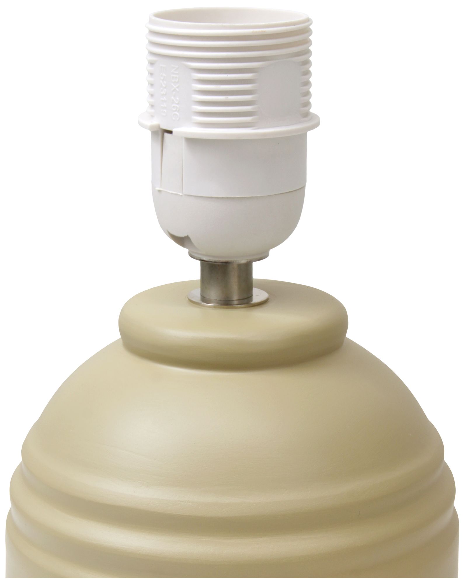 Simple Designs 12.5" Mini Classic Jar Table Lamp w Fbc Shade, Khaki