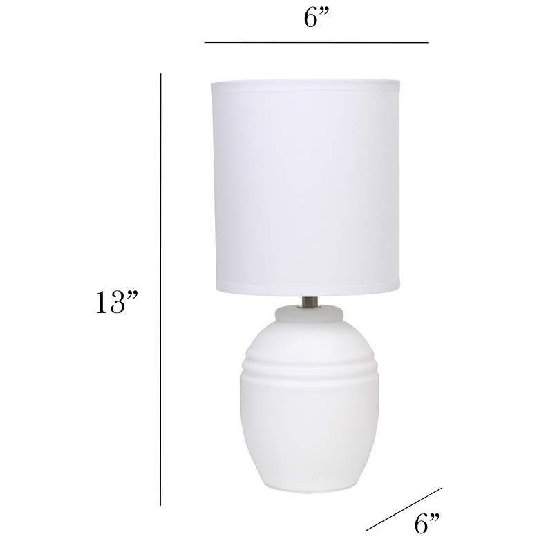 Image 4 Simple Designs 12.5" Mini Classic Jar Table Lamp w Fbc Shade, Off White more views