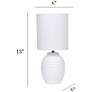 4_Simple Designs 12.5" Mini Classic Jar Table Lamp w Fbc Shade, Off White more views