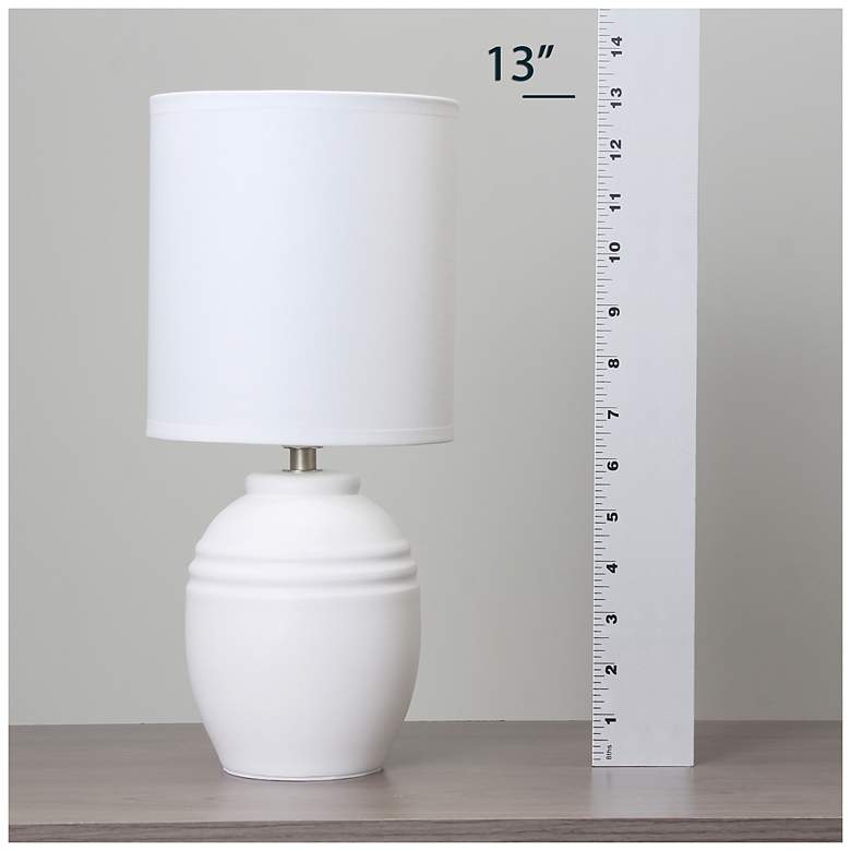 Image 7 Simple Designs 12.5" Mini Classic Jar Table Lamp w Fbc Shade, Off White more views