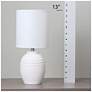 7_Simple Designs 12.5" Mini Classic Jar Table Lamp w Fbc Shade, Off White more views