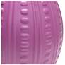 Simple Designs 12.5" Mini Textured Oval Tb Lamp, Wht Fabric Shade, Fuschia