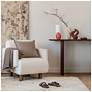 6_Simple Designs 12.5" Mini Textured Oval Tb Lp, White Fabric Shade, Orange more views