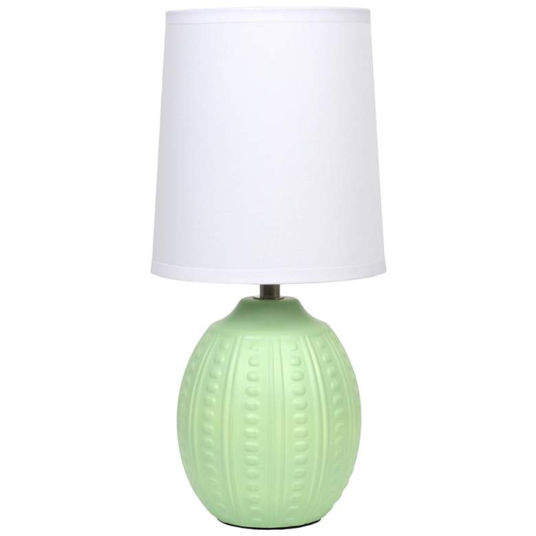 Image 1 Simple Designs 12.5" Mini Texturized Oval Tb Lp, WHT Fbc Shade ,Lime Green