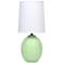 Simple Designs 12.5" Mini Texturized Oval Tb Lp, WHT Fbc Shade ,Lime Green
