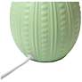 Simple Designs 12.5" Mini Texturized Oval Tb Lp, WHT Fbc Shade ,Lime Green
