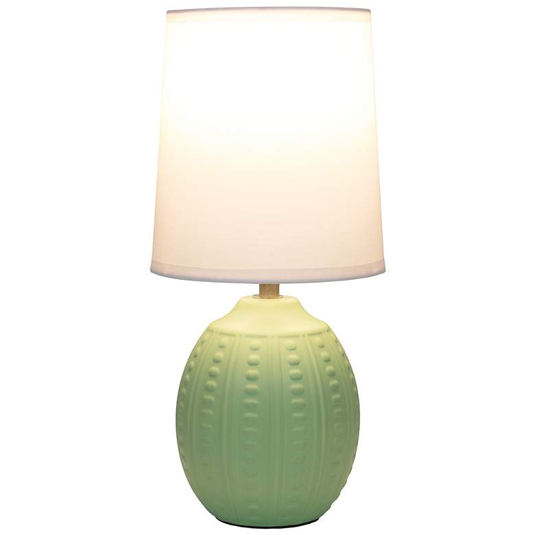 Image 3 Simple Designs 12.5" Mini Texturized Oval Tb Lp, WHT Fbc Shade ,Lime Green more views