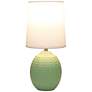3_Simple Designs 12.5" Mini Texturized Oval Tb Lp, WHT Fbc Shade ,Lime Green more views