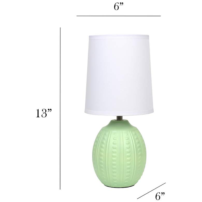 Image 4 Simple Designs 12.5" Mini Texturized Oval Tb Lp, WHT Fbc Shade ,Lime Green more views