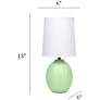 4_Simple Designs 12.5" Mini Texturized Oval Tb Lp, WHT Fbc Shade ,Lime Green more views