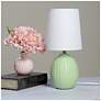 5_Simple Designs 12.5" Mini Texturized Oval Tb Lp, WHT Fbc Shade ,Lime Green more views
