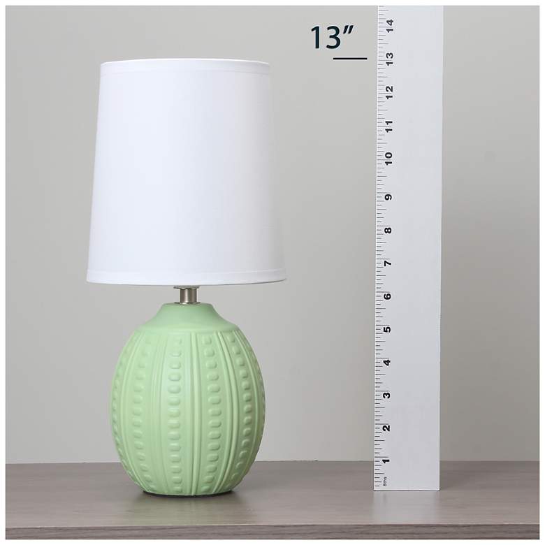 Image 7 Simple Designs 12.5" Mini Texturized Oval Tb Lp, WHT Fbc Shade ,Lime Green more views