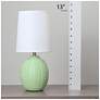 7_Simple Designs 12.5" Mini Texturized Oval Tb Lp, WHT Fbc Shade ,Lime Green more views