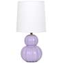 3_Simple Designs 12.5" Stacked Gourd Ceramic Tb Lamp, Lavender, WHT Fbc Shade more views