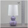 7_Simple Designs 12.5" Stacked Gourd Ceramic Tb Lamp, Lavender, WHT Fbc Shade more views