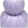 Simple Designs 12.5" Stacked Gourd Ceramic Tb Lamp, Lavender, WHT Fbc Shade