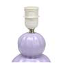Simple Designs 12.5" Stacked Gourd Ceramic Tb Lamp, Lavender, WHT Fbc Shade