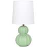 2_Simple Designs 12.5" Stacked Gourd Ceramic Tb Lp, Sage Green, Wht Fbc Shade more views