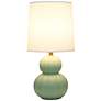 3_Simple Designs 12.5" Stacked Gourd Ceramic Tb Lp, Sage Green, Wht Fbc Shade more views