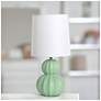 5_Simple Designs 12.5" Stacked Gourd Ceramic Tb Lp, Sage Green, Wht Fbc Shade more views