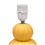 Simple Designs 12.5" Stacked Gourd Ceramic Tb Lp, Yellow, Wht Fabric Shade