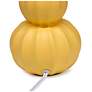 Simple Designs 12.5" Stacked Gourd Ceramic Tb Lp, Yellow, Wht Fabric Shade