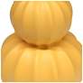Simple Designs 12.5" Stacked Gourd Ceramic Tb Lp, Yellow, Wht Fabric Shade