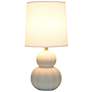 4_Simple Designs 12.5" Stacked Gourd Ceramic Tbl Lp, Off White, WHT Fbc Shade more views