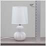 7_Simple Designs 12.5" Stacked Gourd Ceramic Tbl Lp, Off White, WHT Fbc Shade more views